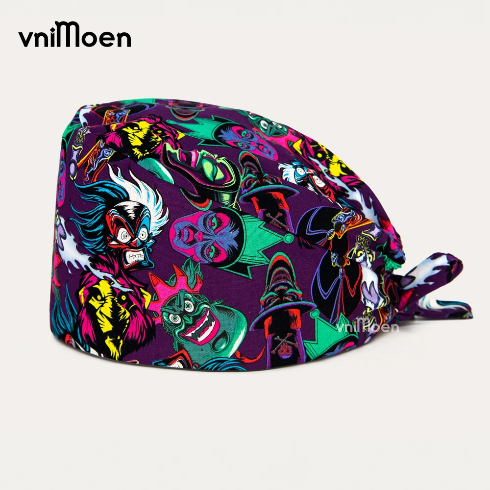 Medical Health Lab - Laboratory scrubs cap cotton Breathable cartoon