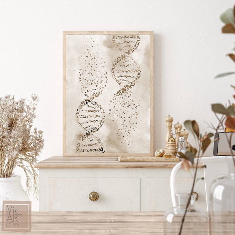 DNA Molecule Print Modern Medi - Medical Lab Pictures recension och pris